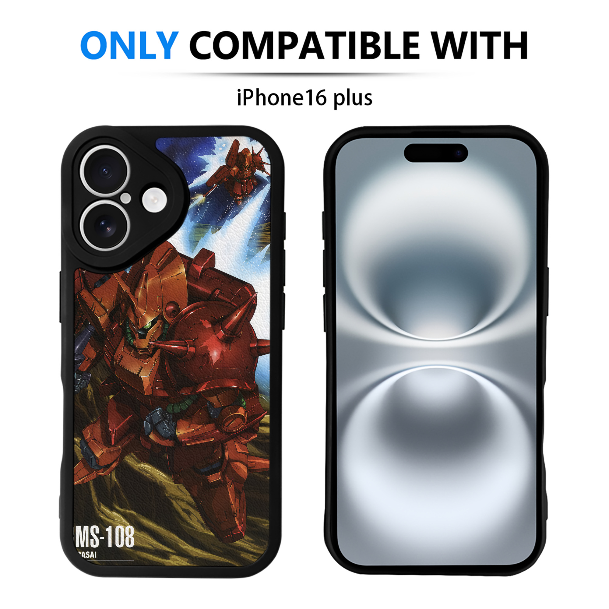 （画像用） 機動戦士ガンダム Mobile Suit Gundam 【iPhone 16シリーズ対応】シリコンスマホケース（レザー調） 材質：シリコン
